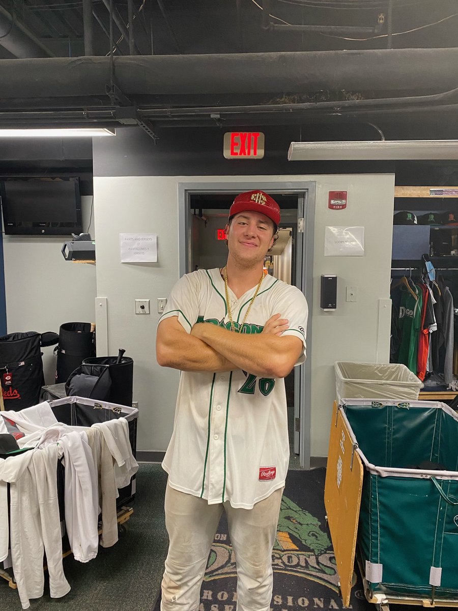DragonsBaseball's tweet photo. Just in case you forgot how awesome last night was. #GoldChainChamp https://t.co/F9miwWu36r