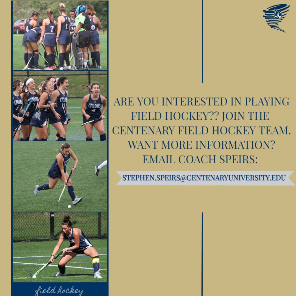 Interested in joining the <a href="/centcyclones_FH/">CentCyclones_FH</a> squad?? They want you!! Email Coach Speirs: stephen.speirs@centenaryuniversity.edu for more details!!