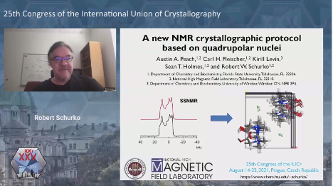 KentJGriffith's tweet photo. @SchurkoFSU wrapped up the #IUCr2021 session on "New methods and strategies in NMR crystallography - in Honour of Francis Taulelle" chaired by @BryceNation and Martin Dracinsky #NMRchat #NMRX https://t.co/9NALjXfpQz