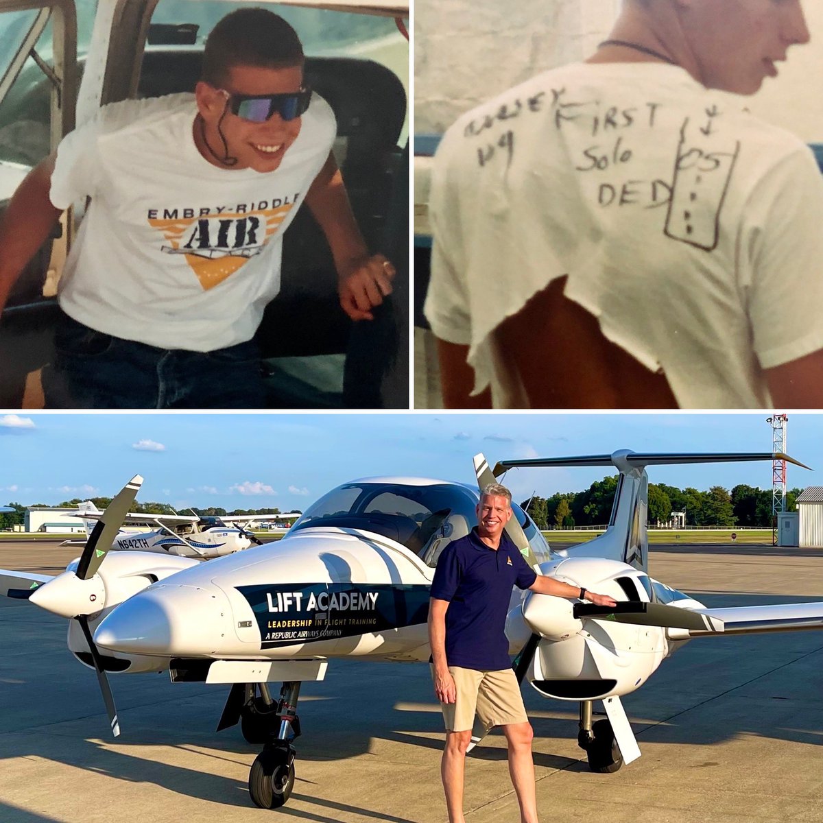 Past ➡️ Present - Keep chasing those dreams!! #nationalaviationday