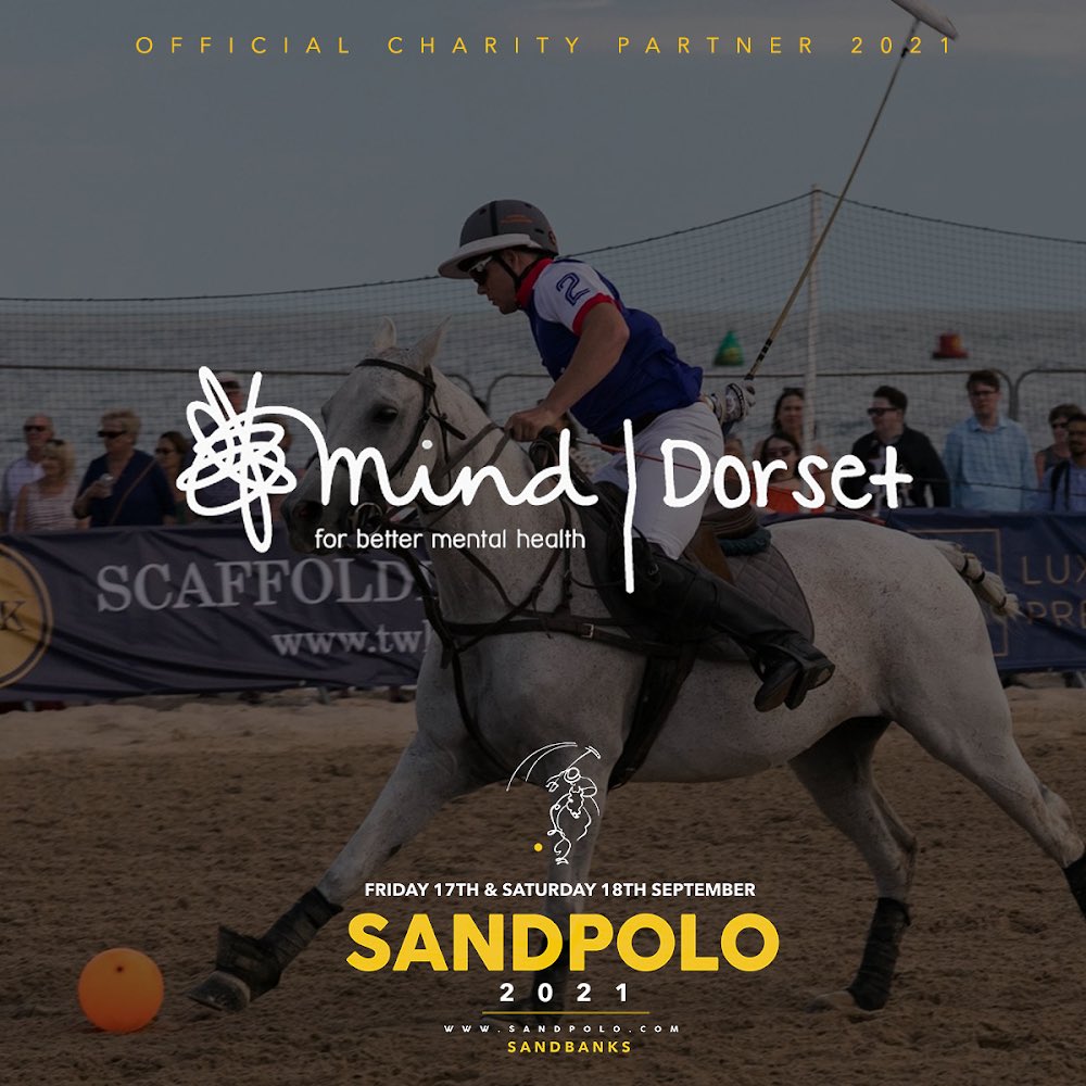 We are excited to announce that we are being sponsored by the incredible <a href="/DorsetMind/">Dorset Mind</a> this year at SandPolo 2021🧠 

They educate, challenge mental health stigma and inequality as well as promote recovery by empowering individuals to develop resilience.

🐎
