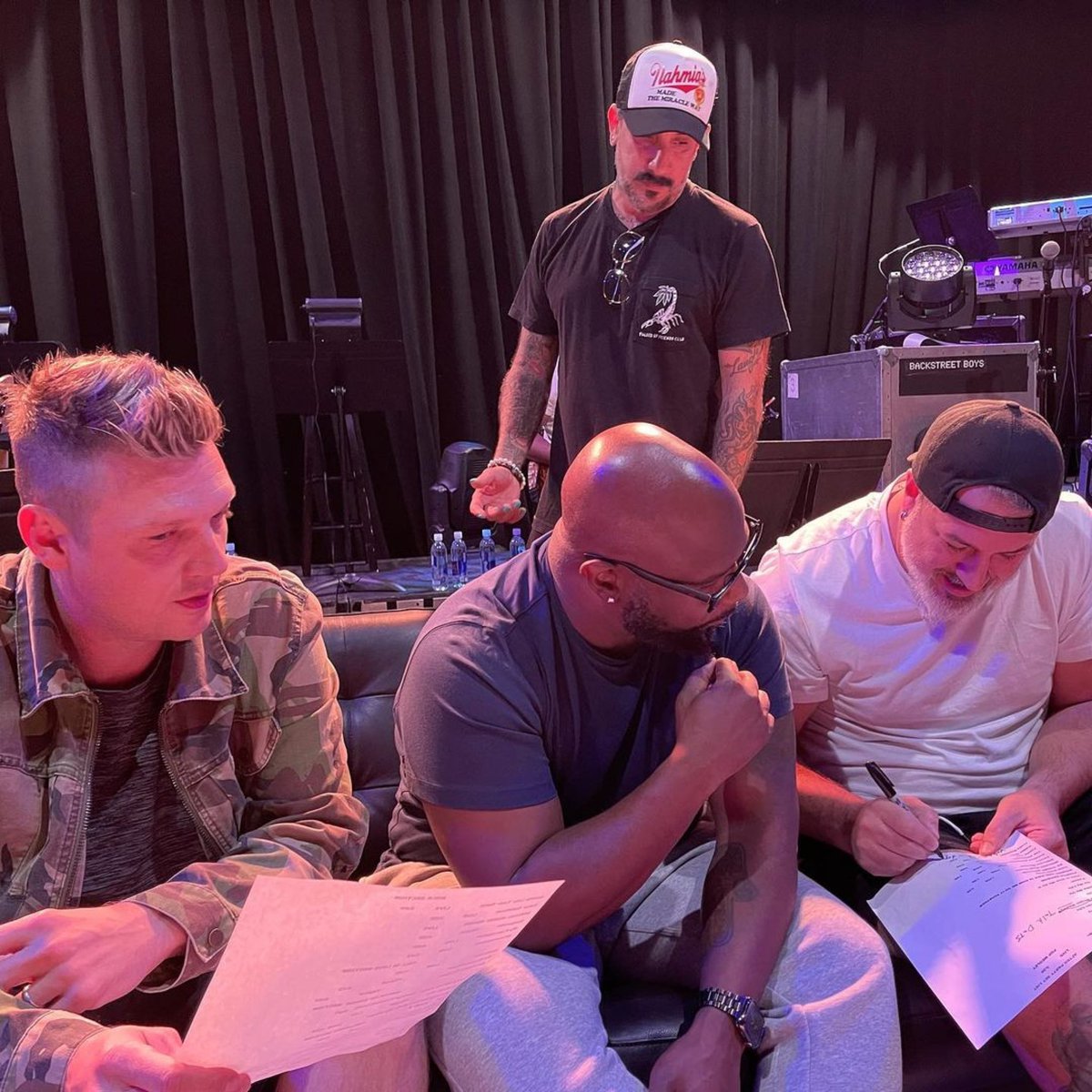 aj_mclean's tweet photo. #TheAfterParty starts TONIGHT! Having a blast with the fellas and the party hasn't even started! LET’S GOOOO! https://t.co/16SZIjyFc0