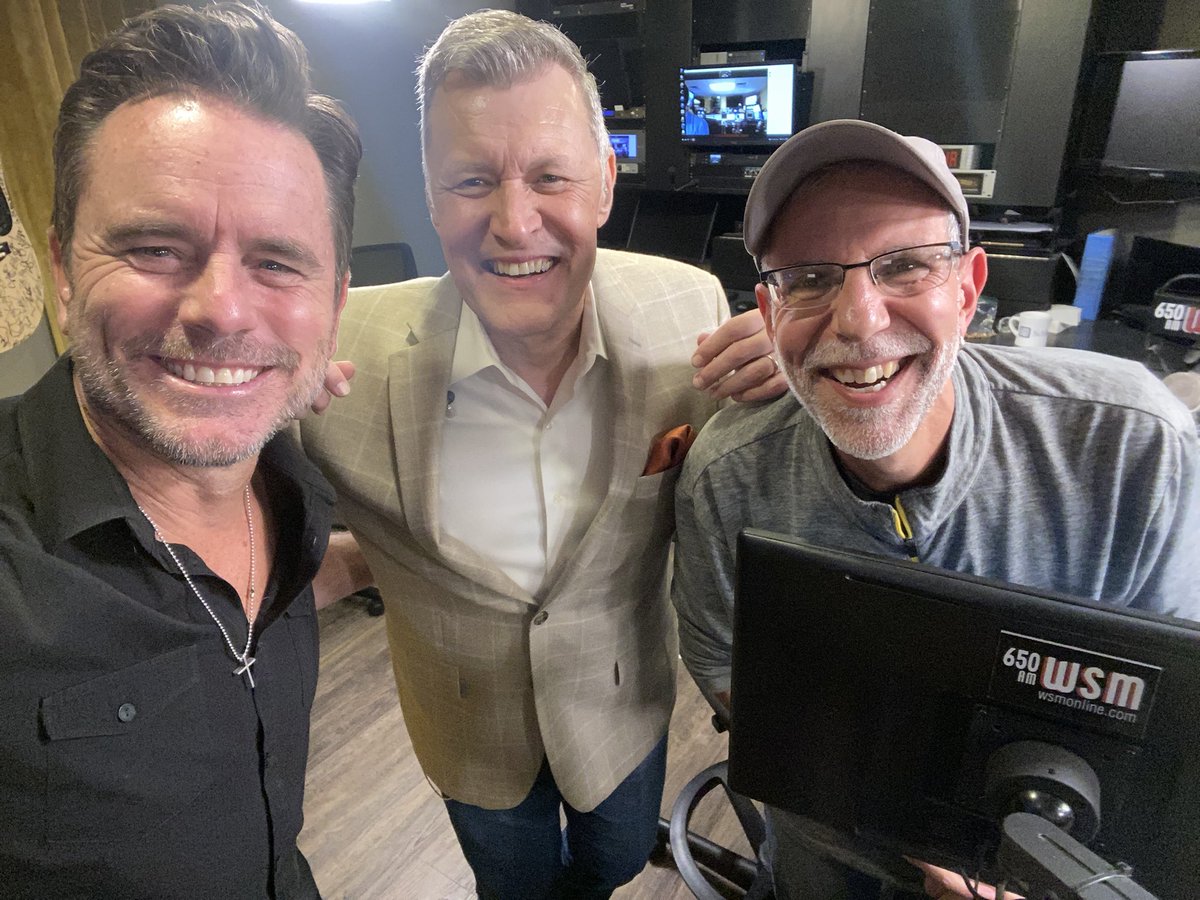 Fun morning with @BillCodyWSM and @CharlieWSM on the great @WSMradio!!! #CoffeeCountryCody☕️