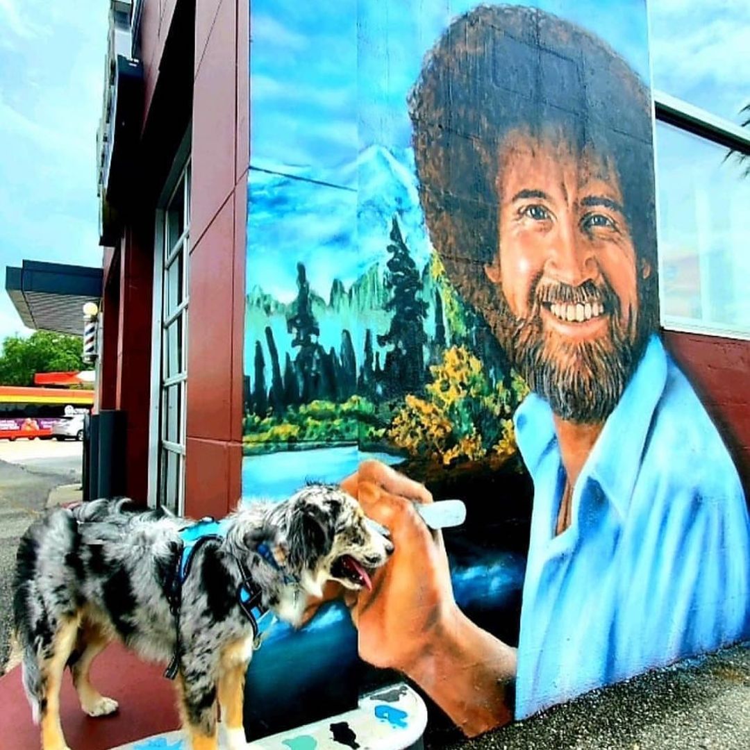 Floyds99's tweet photo. "I don't always paint trees but when I do, they're happy." ๐จ
Go say hi to Bob Ross who is featured at our @floydsorlando location!
Mural by: @never1959
#floydsorlando #floyds99 #floydsbarbershop #floydsorlando #orlandobarbershop #barber #barbershop #hair #haircut #never1959... https://t.co/JgNfPe6IWU