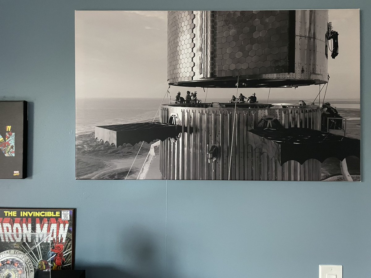 SpXTimeMachine's tweet photo. Print came out sick! @elonmusk @SpaceX https://t.co/7MLCa6bVO0