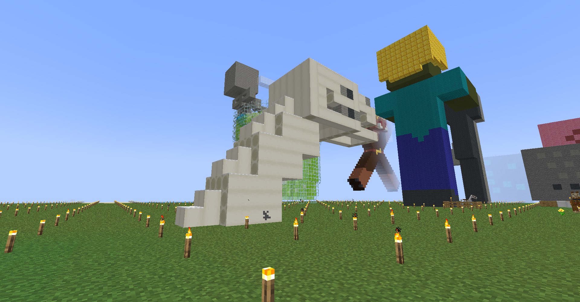Suzu スケルトンホースの顔だけでもかわいいけど やっぱり全体作ろう 埋まってるみたい Minecraft Minecraft建築コミュ サバイバル建築 マイクラ建築 T Co 3pxqekp0p5 Twitter