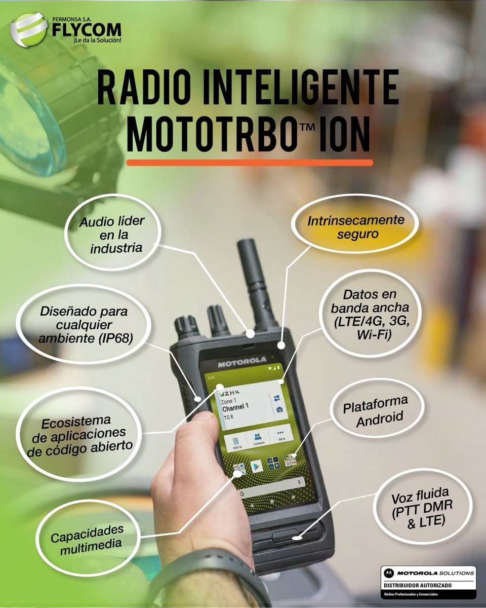 📢La radio inteligente #MOTOTRBOION es el primer dispositivo de comunicación adaptado para los negocios que incluye todas las capacidades de datos para voz y ancho de banda.