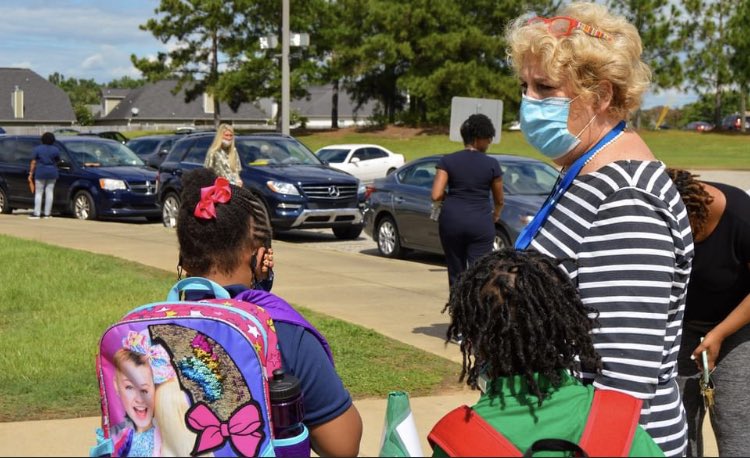 Every day, education professionals do amazing work on behalf of their students. That includes getting students safely to their buses or parents' vehicles. At Garrett Elementary, it is truly a team effort!      #GoGators | #Striveforgreatness
