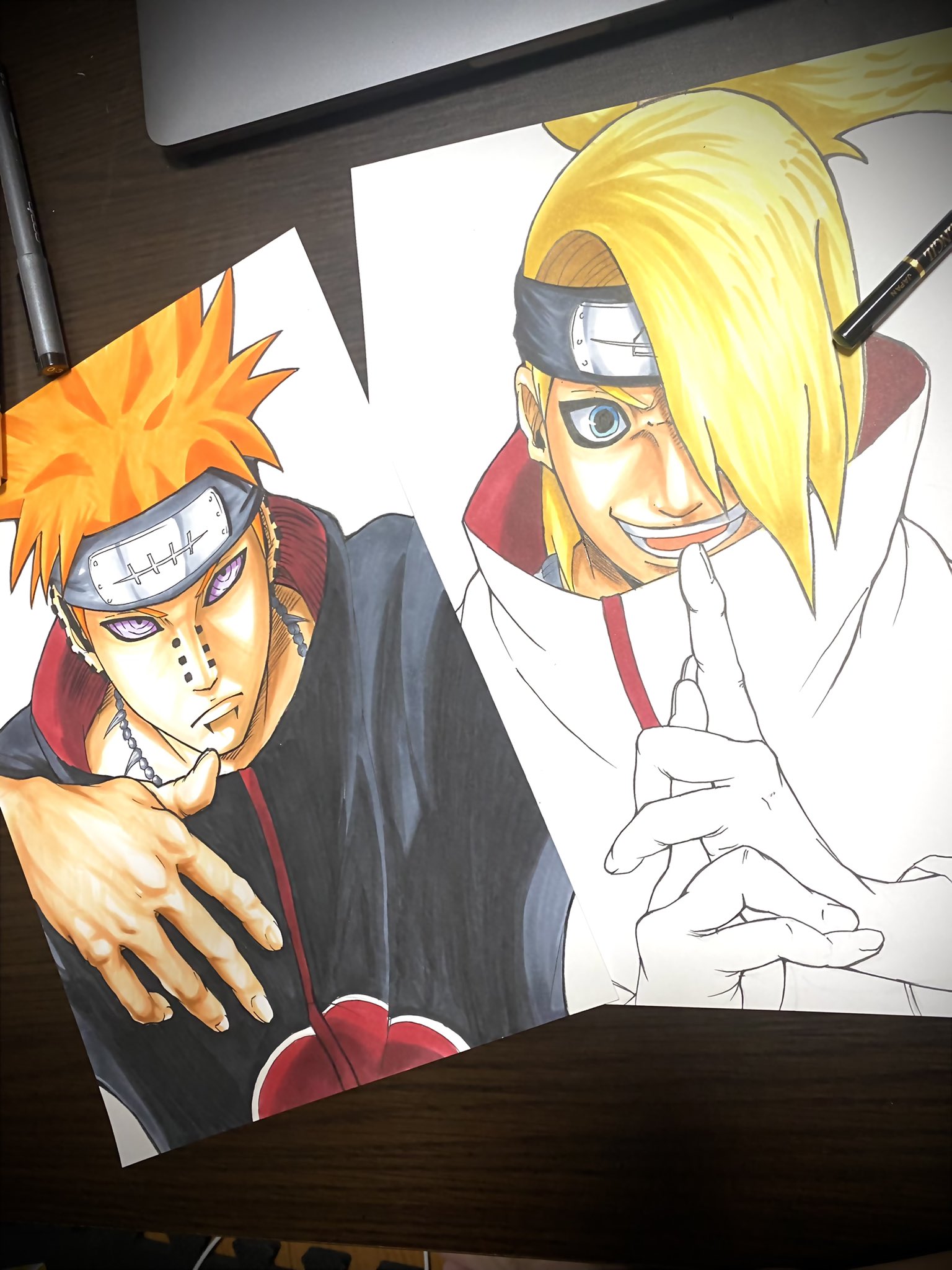 リョツイツアニメ ナルト Naruto 暁 ペイン デイダラ Copic Copicart Art T Co 4b91clixhu Twitter