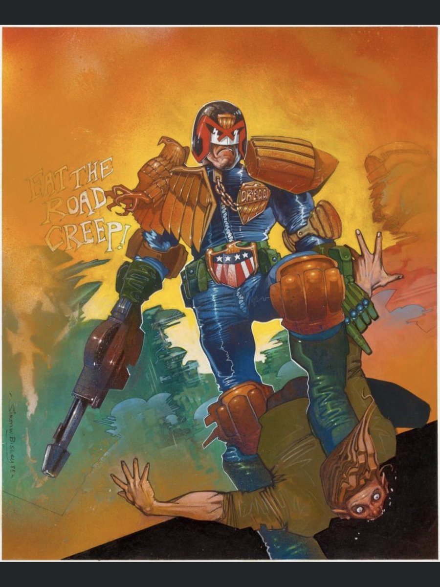Early @2000AD Dredd pin-up (1988)