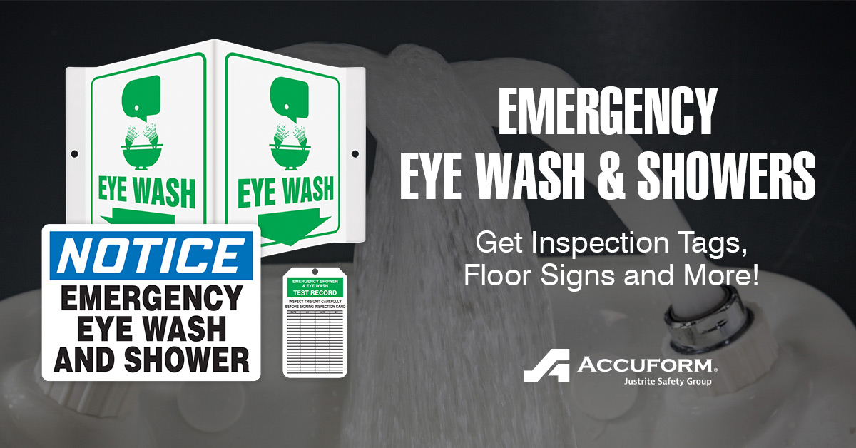 Compliance is not just a once-a-year or once-a-month responsibility. Ensure emergency eye wash and shower inspection tags are placed on equipment to identify inspections are completed. 

Be eye wash &amp; shower inspection ready with Accuform. Learn more: accuform.com/search/results…