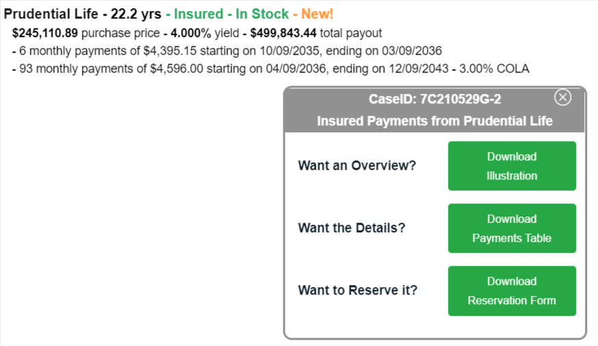 dcfannuities's tweet image. Featured #DCFIncomePayments
Prudential Life - 22.2 yrs - Insured - In Stock - New!
$245,110.89 purchase price - 4.000% yield - $499,843.44 total payout

CaseID: 7C210529G-2
Get details and reserve here: buff.ly/3yWQeE3

#DeferredIncome #RetirementIncome