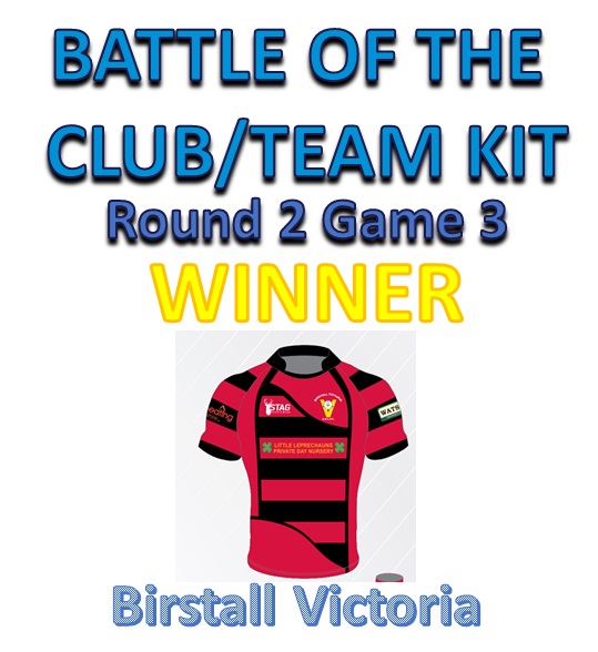 YorkshireJunior's tweet photo. 🎽BATTLE OF THE CLUB/TEAM KIT🎽
With 895 votes cast in the 3rd and 4th games of round 2, we have our third winner...
Round 2️⃣ Game 3️⃣
BIRSTALL VICTORIA
Results:
Votes Cast - 6️⃣7️⃣2️⃣
Birstall Victoria - 4️⃣1️⃣4️⃣
Kippax Welfare - 2️⃣5️⃣8️⃣
#JuniorRL #BattleoftheClubKit https://t.co/EJvoJqQKQX