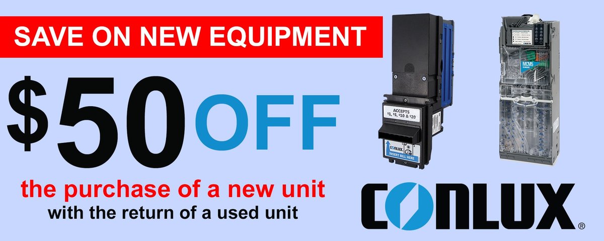 VendNetUSA's tweet image. Our parts department is dedicated to providing quick, reliable shipments of parts globally. One of these parts is Conlux. Conlux delivers high performance for the value-conscious operator. Read more on our #blog.
bit.ly/36qQTAV
#billvalidator