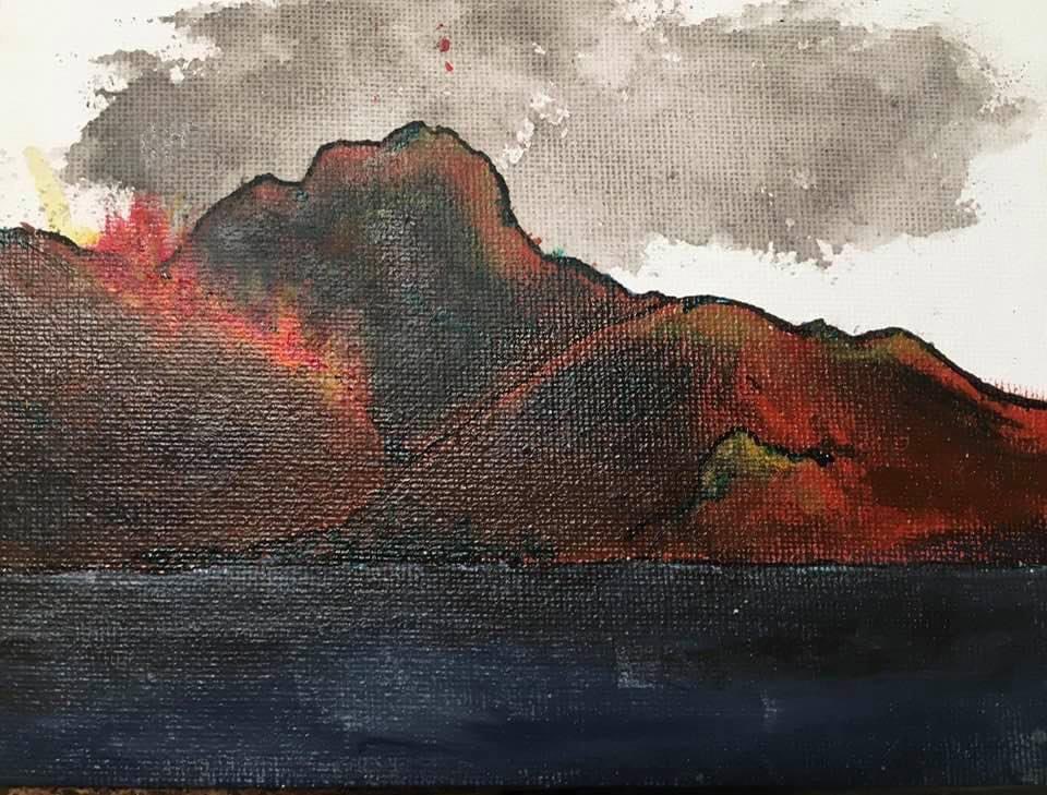 S painted this the day after the Mt Law fire started.