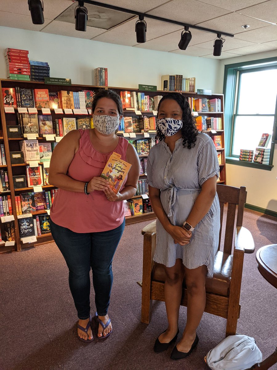 MamaMorton725's tweet photo. So excited I got to meet @JanaeMarksBooks today @rjjulia !! Can't wait to read From The Desk of Zoe Washington with my 3rd graders!! @TVES_nb #TVESreads https://t.co/5VFd7JY04f