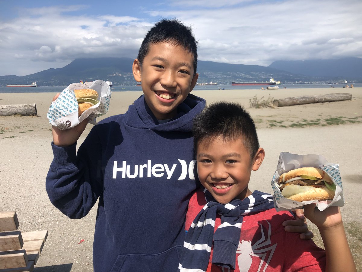 My two future teenagers supporting <a href="/AWCanada/">A&W Canada</a> #BurgersToBeatMS while spending #qualitytime at the beach.