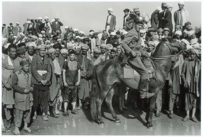 #Afghanistan, under the #King, #MohammedZahirShah: “Man on Horseback”, 1963, from the series “Salaam Aleikum”, #vintage #gelatinsilverprint by #ShomeiTomatsu; #Book of same name, at teppertakayamafinearts.com