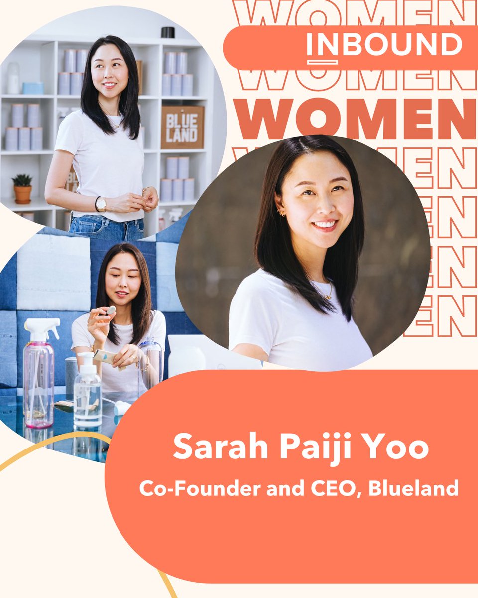 unboundevent's tweet photo. THIS #BossMom 👇 is on a mission. Sarah Paiji Yoo, Co-Founder & CEO of @blueland, is creating an eco-friendly world with reimagined cleaning products. Learn how brands can build strong social missions with Sarah at INBOUND! 🌎 Register: https://t.co/MuZgbSKcZw. #WomenAtINBOUND https://t.co/aphead189X