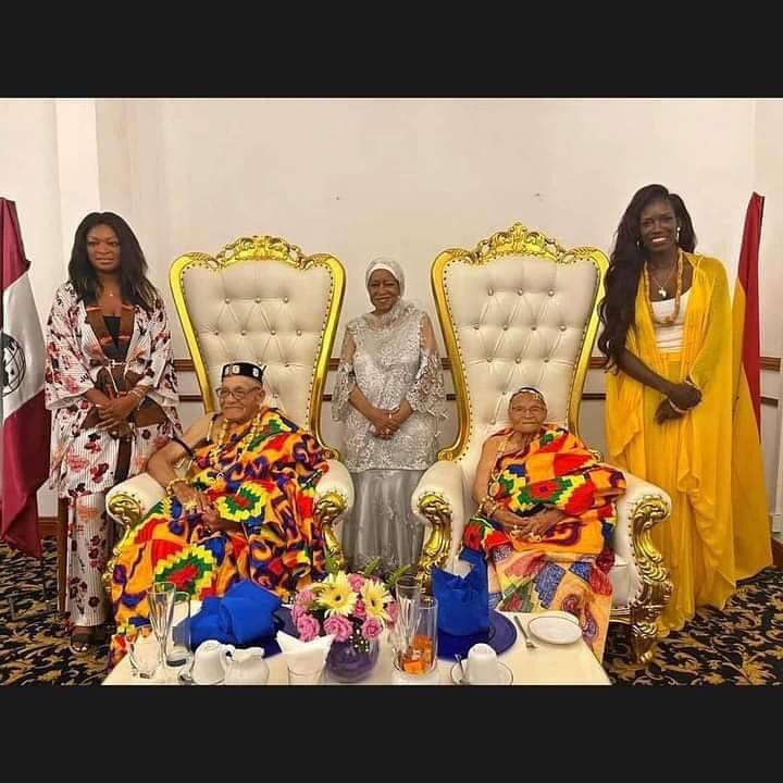 Ghana🇬🇭 honor the oldest living survivors of the“Black Wall Street Massacre”in Tulsa OK in 1921,Mother Fletcher (107 years old) and Uncle Redd (100 years old) were welcomed in this historic Journey of RETURN. A K W A A B A 🇬🇭 #JourneyOfReturn #blackhistory #Return #Sankofa