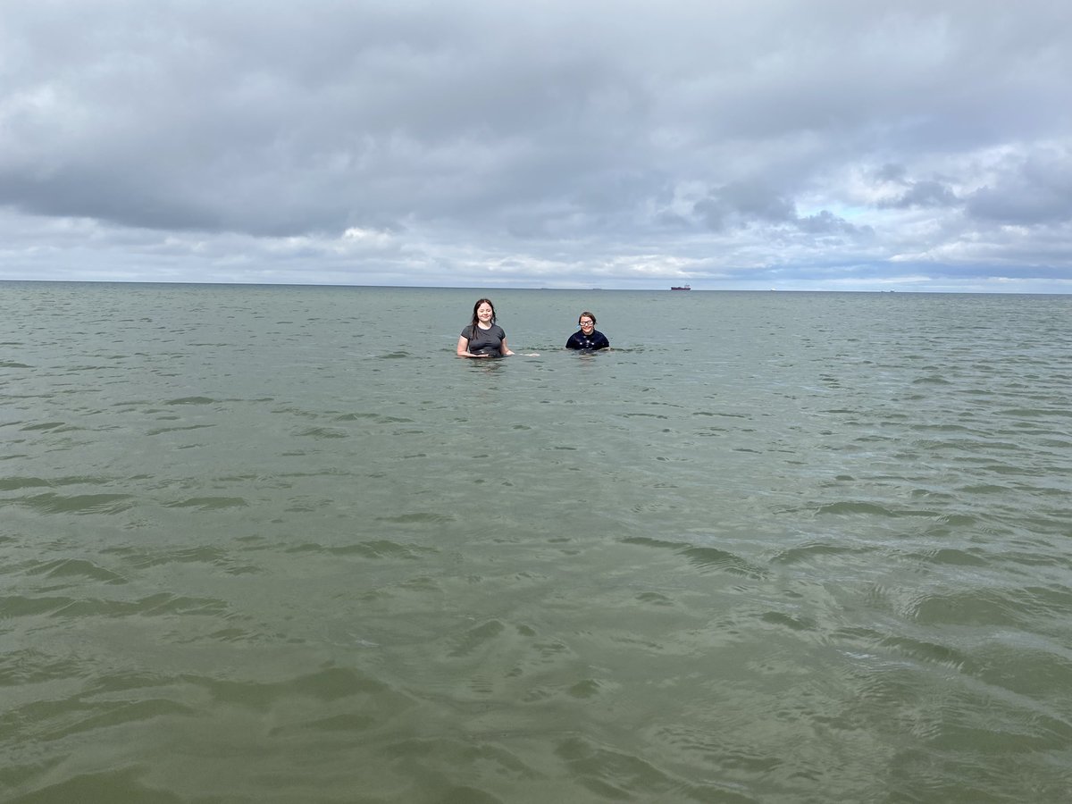 Beach day … despite the rain <a href="/PaulaJDowling/">Paula Jane Dowling</a> <a href="/JanJconley/">Jan Conley</a> those kids just love the water 🤣🤣🥶🥶