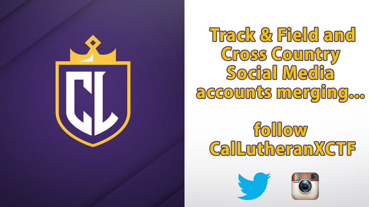 CalLutheranXCTF's tweet photo. We are merging accounts so you can follow all Cross Country/Track &amp; Field news in one place! 

This will be the only account going forward https://t.co/kz0o0cwkY4