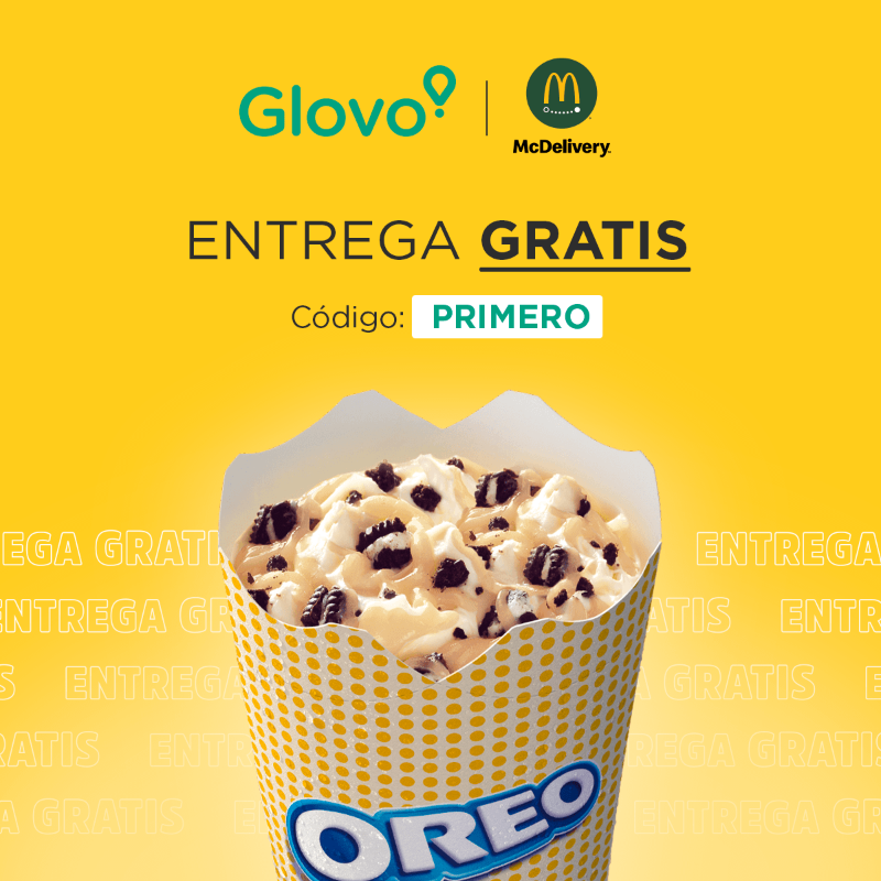 glovo's tweet photo. Mmmmmmm... McDonald's 🤤 Pide ese antojo y recíbelo en minutos.