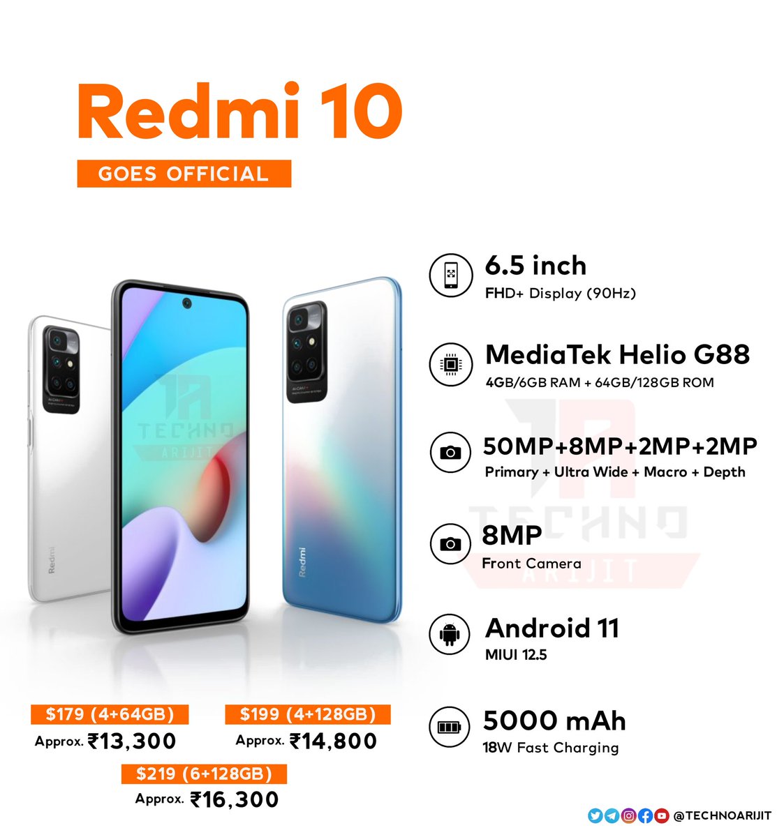 ArijitTechno's tweet photo. Redmi 10 price and specifications have been revealed through a #Xiaomi blog post.
It will be available in Malaysia from August 20th.
#Redmi10 #RedmiSeries #Redmi
#HelioG88 #LevelUp #TechnoArijit #Technews #Technology #Tech #Techworld #Technologynews
#Techno #Techgeek #Gadgets https://t.co/K6ozLxWAco