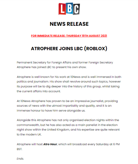 LBCRX1's tweet photo. LBC is proud to announce the arrival of @Atrophere to the team. https://t.co/cGnmm9FXWJ