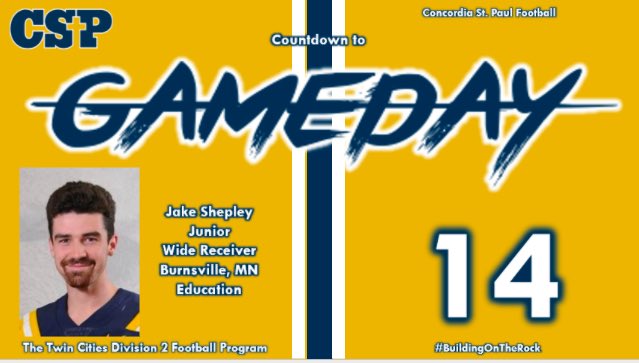 CSPBearsFB's tweet photo. 14 Jake Shepley days til GAMEDAY #BuildingOnTheRock https://t.co/v5yzrRoA1I