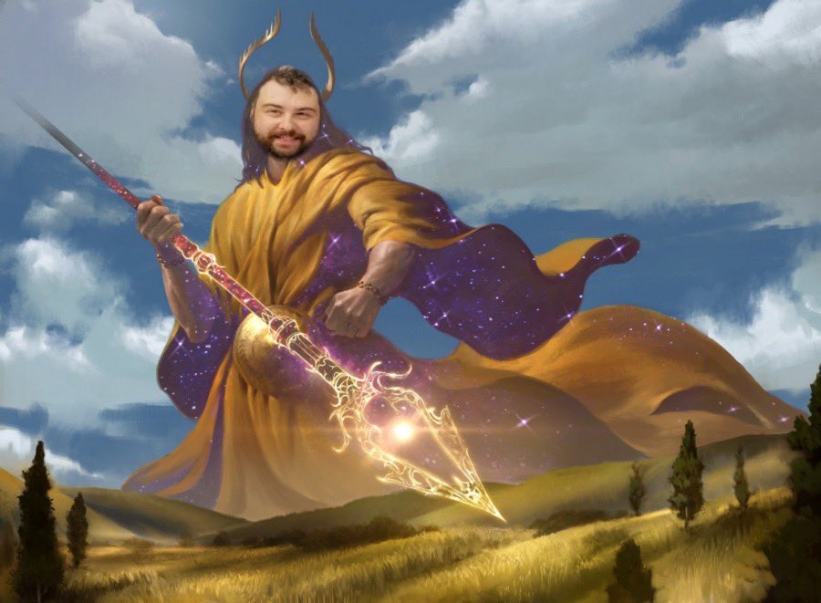 KaeroMTG's tweet photo. Felt cute. Might delete these later. Idk. #MagicTheGathering #mtgdnd #mtgafr #mtgarena #mtga #magicarena #garruk #heliod https://t.co/ft2YwEfELx