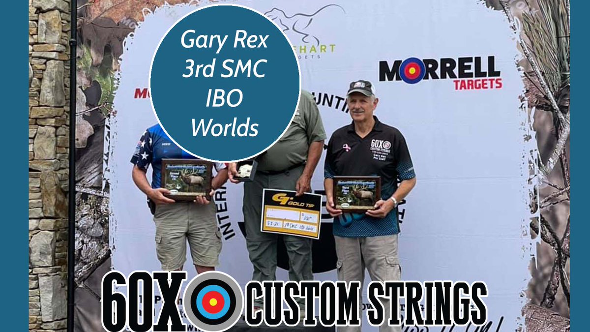 60XCustomString's tweet photo. Congrats to 60X Staff Shooter Gary Rex-3rd SMC IBO Worlds!
#custombowstrings #bestbowstrings #bowstrings #strings #stringforperfection #westringityouflingit #bcy #string #bow #archery #competitionarchery #3darchery #60xprostaff #60xstaffshooter #perfect60 #champion #champ https://t.co/lMfAxUy5iP