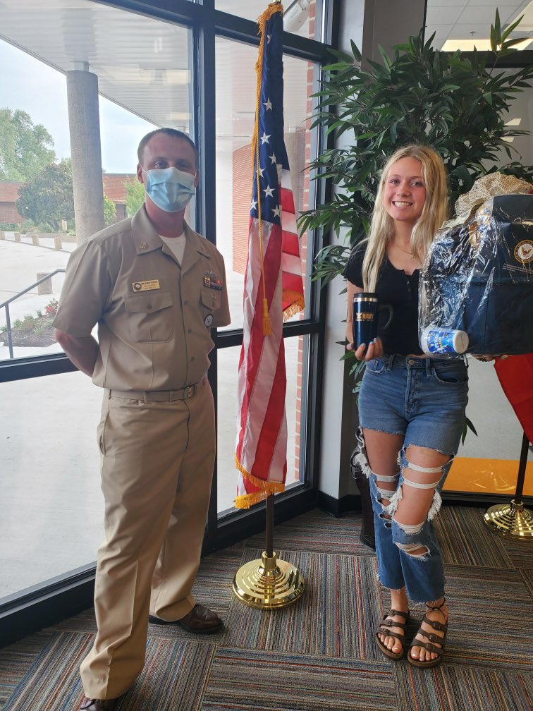 Reagan Truman…. Winner for the Navy’s raffle  #PowellHighSchool