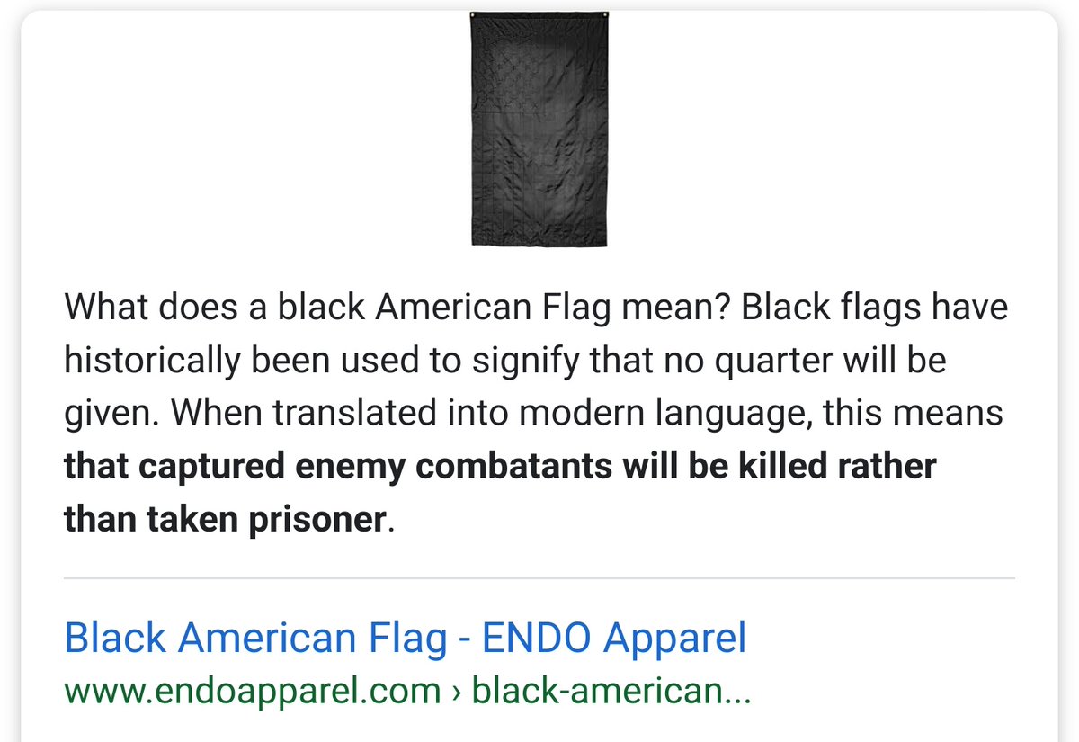 what does a black flag mean