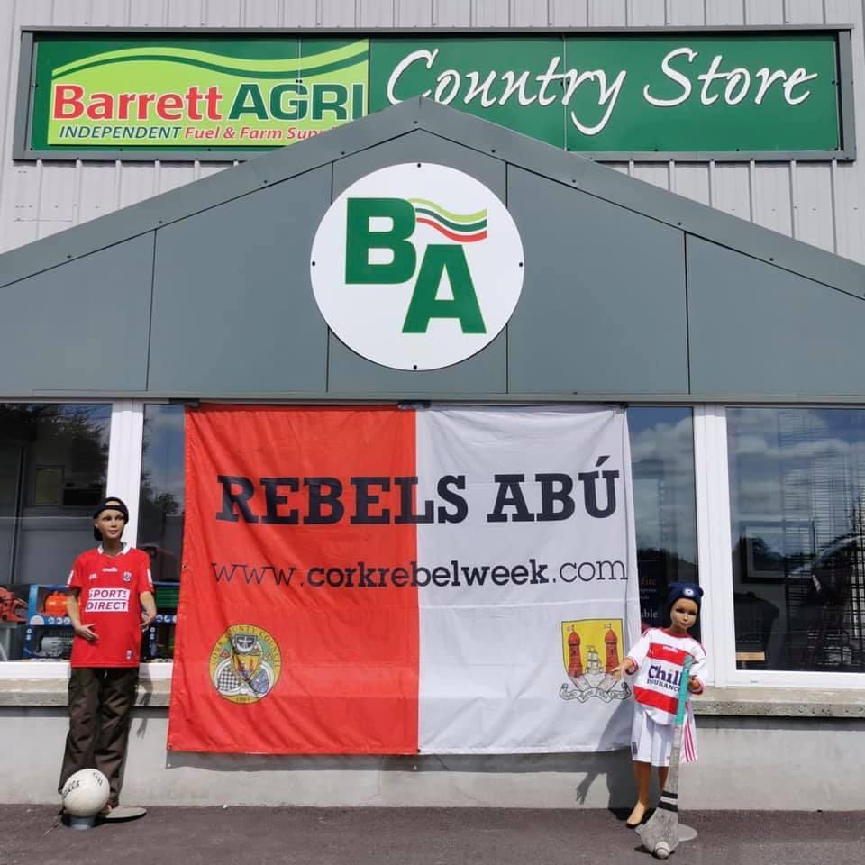 Barrett_Agri's tweet photo. 🔴⚪️ Rebels Abú 🔴⚪️

Best of luck to the Cork teams as they line out over the weekend.  

Wishing Olan the best of luck for selection in the Cork minors semi final against Tyrone on Saturday.

#barrettagri https://t.co/c3g1nOfYiA