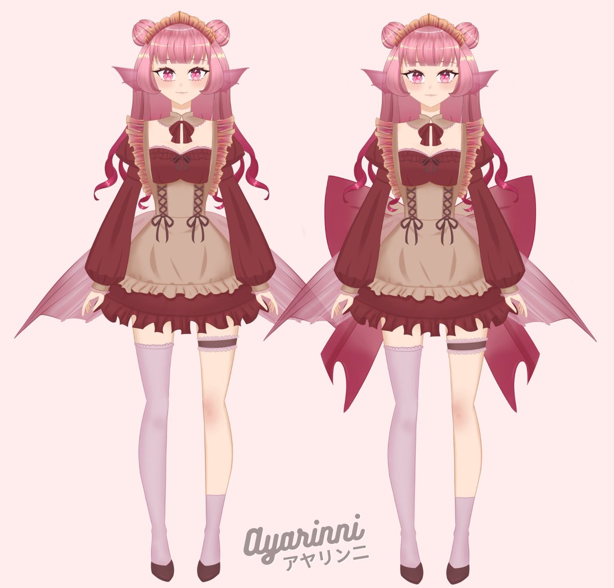 AyaRinniVT's tweet photo. Eep I don't use Twitter and forgot to post updates 🥴 finished drawing the full body model back in July and drew a few assets too! Now we wait patiently for rig :3 https://t.co/lAvDDJTvzt