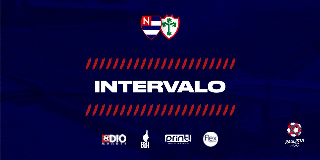 NacionalSP1919's tweet photo. #NACxPOR | 0 x 0 | INTERVALO! - O Nacional vai empatando sem gols com a Portuguesa, pelo Campeonato Paulista Sub-20. Vamos, Naça! 🔵🔴 #VamosNaça https://t.co/r4Fe9O9MZW