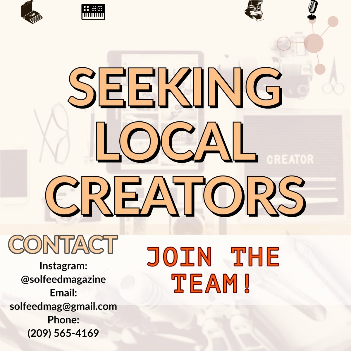 SolFeed's tweet image. So excited for this Saturday! Artists and Creatives pull up and join our magazine team with this FREE workshop. DM for info or follow us on Instagram @solfeedmagazine