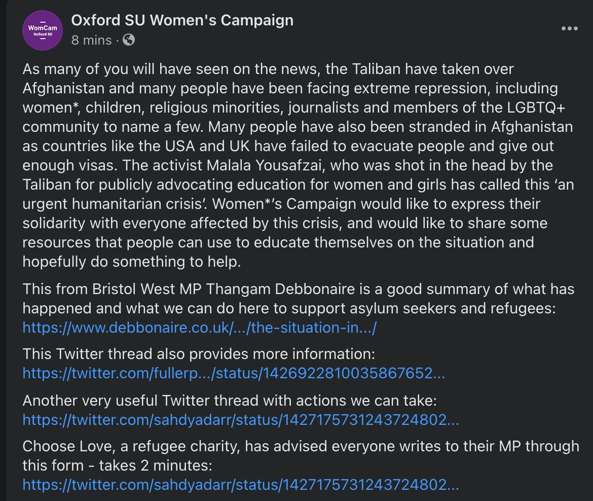 Oxford SU Womcam tweet media