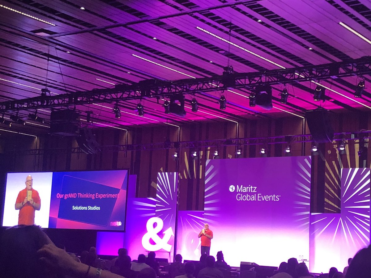 echaillo's tweet photo. Vamos a “our grAND thinking experiment” dice el @MaritzGlobalEvt gurú en Díseño de Experiencias para Eventos @bogueman en #NEXT4events al invitarnos a co-crear soluciones con todo lo que hemos aprendido. https://t.co/zh5gmFt91a
