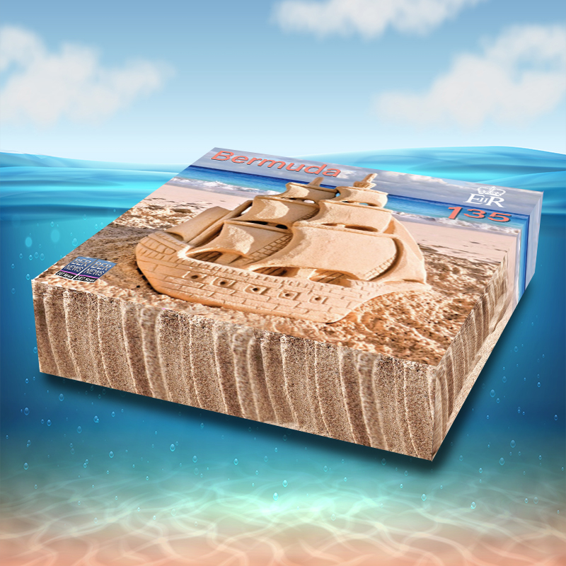 BernewsTech's tweet image. A #3DCube look at the new stamp series issued by the #Bermuda Post Office which features the Bermuda #Sandcastle Competition &amp;amp; showcases the talents of local artist Hannah Emmerson