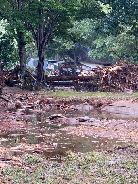 CodyAlcorn's tweet photo. One of the campgrounds in Cruso (Haywood County) where people are still missing. This is Laurel Bank Campground where a lot of seniors had campers as summer retreats. @foxcarolinanews https://t.co/X768gawx8g