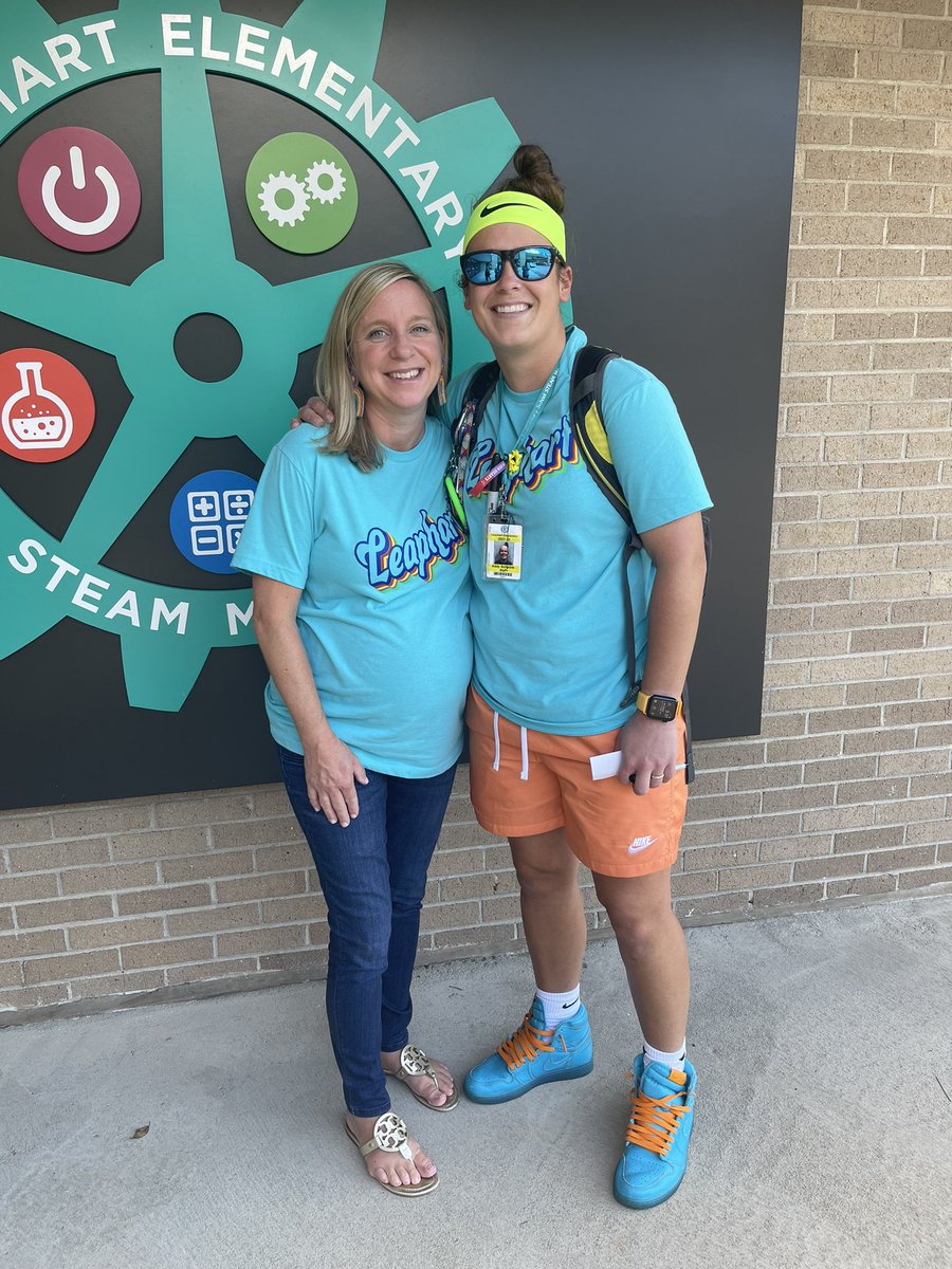 so excited for this school year with my number one co-host <a href="/burnsLEAP/">Jennie Burns</a> - charge your chrome books and KEEP STEAMING LEAPHART!!!!!! #WLESfinest #LESrainbowmoments #pridein5