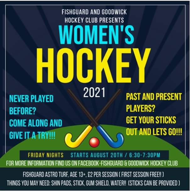 A reminder of the start of women's hockey training session tomorrow evening on the astro 6:30-7:30! 

New and experienced players welcome! 

Ages 13+

Sticks can be provided!