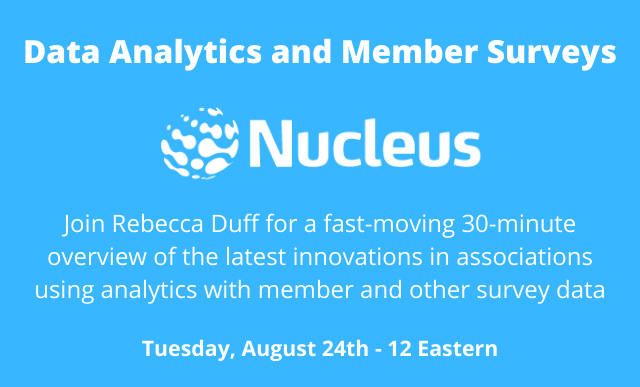 TUESDAY: innovation in ways associations are using analytics to both reveal and share insights into member and other survey data - register here: hubs.li/H0VFVGY0

<a href="/assnchat/">Association Chat</a> <a href="/FSAE/">FL Soc of Assn Execs</a> <a href="/EmpireStateSAE/">ESSAE</a> <a href="/Comm_Brands/">Community Brands</a>