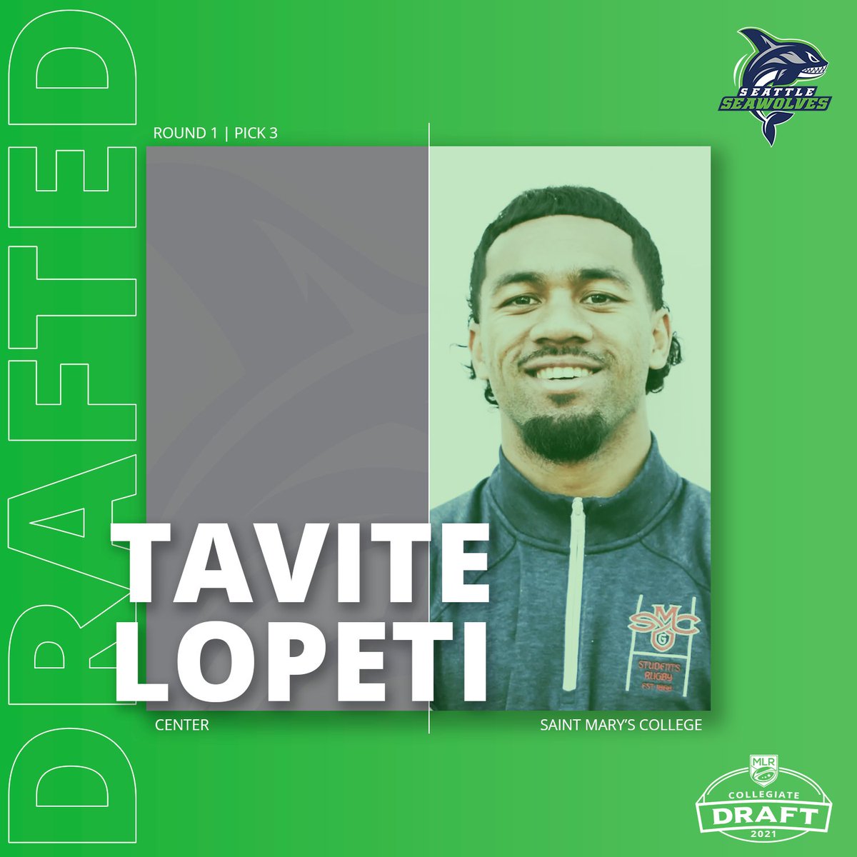 usmlr's tweet photo. @SeawolvesRugby select Tavite Lopeti as the #3 pick!
📺 Catch the #MLRDraft live now on FS2. Outside the US, stream on @therugbynetwork.
@piteelopeti | #MLRDraft #RoadToRugby https://t.co/4eSAqZp2Bf