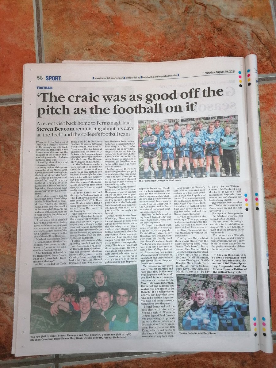 StevenBeacom5's tweet image. This is a story about football, friendship, life whizzing by, a 30 year reunion & why it's NEVER too late to reconnect with people who once meant the world to you... DO IT... It's good for the heart and soul. Thank you to @impartialrep for publishing this piece ⬇️