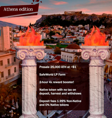 WorldSwap's tweet photo. #WorldSwap 🚀

💥Next Launch: Athens! 🇬🇷
💥BSC Network
💥Pre-sale at ~$1 on August 20 - 12 HS UTC
💥Pre-sale Link: https://t.co/pVK2cRbcX5
💥Farm starts countdown: https://t.co/Ymj9HiG8Jh
💥High APRs

👉More info: https://t.co/r7WIVAgOE1

#BSC #YieldFarming #BinanceSmartChain https://t.co/6UkVW4rZCN