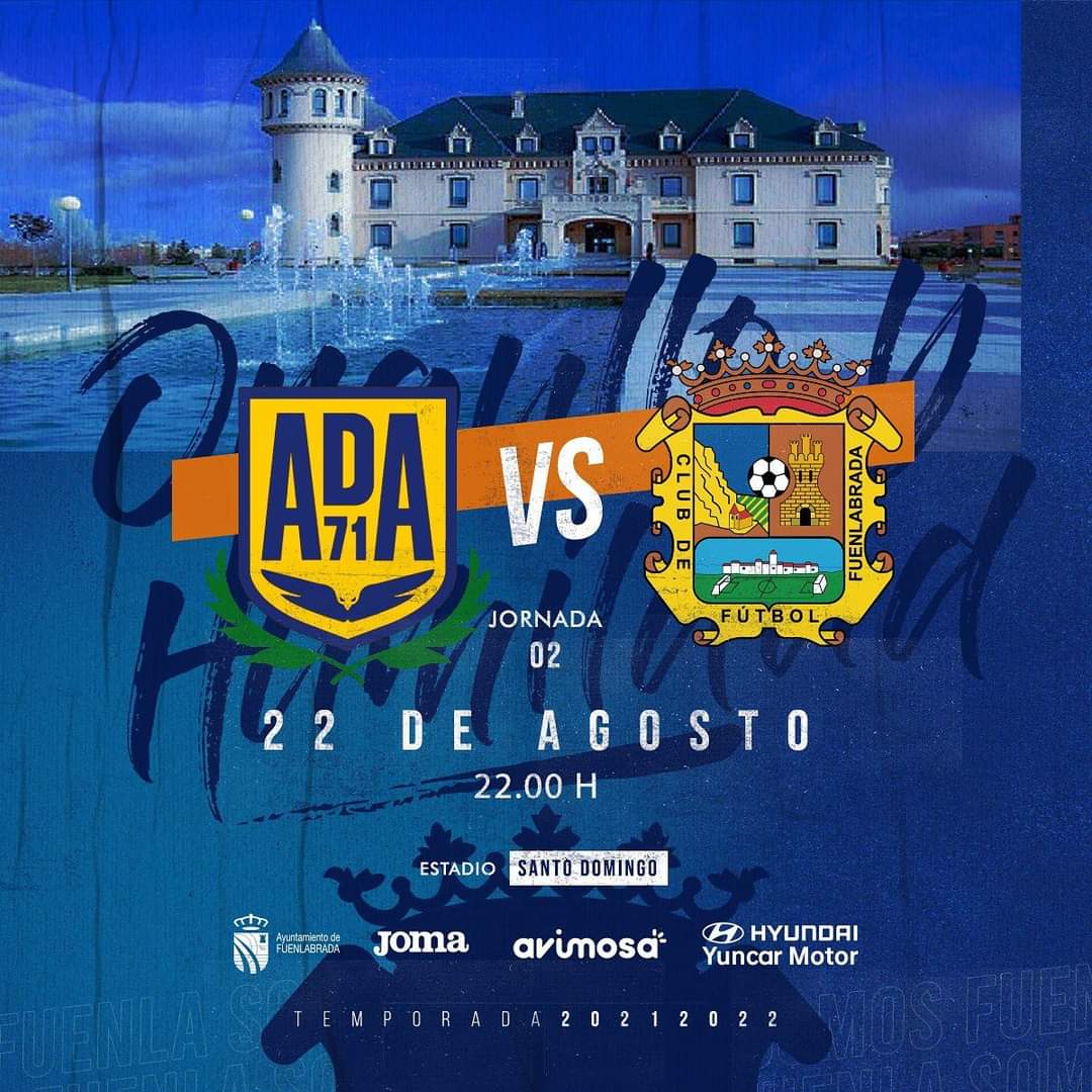 Primer partido de la temporada fuera de casa aunque el desplazamiento es cortito ya que jugamos en casa de nuestros vecinos. A ver si tenemos más suerte que en el partido inaugural y empezamos a sumar.
#FiebreAzulFuenla