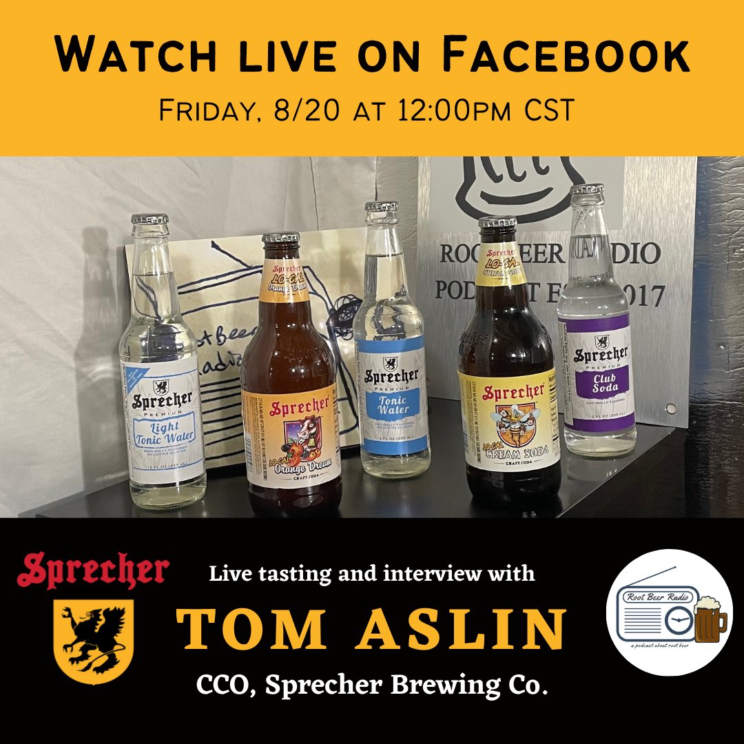rootbeerradio's tweet image. See you tomorrow at noon CST! #rootbeer #podcast #sprecherbrewery #sprechersoda